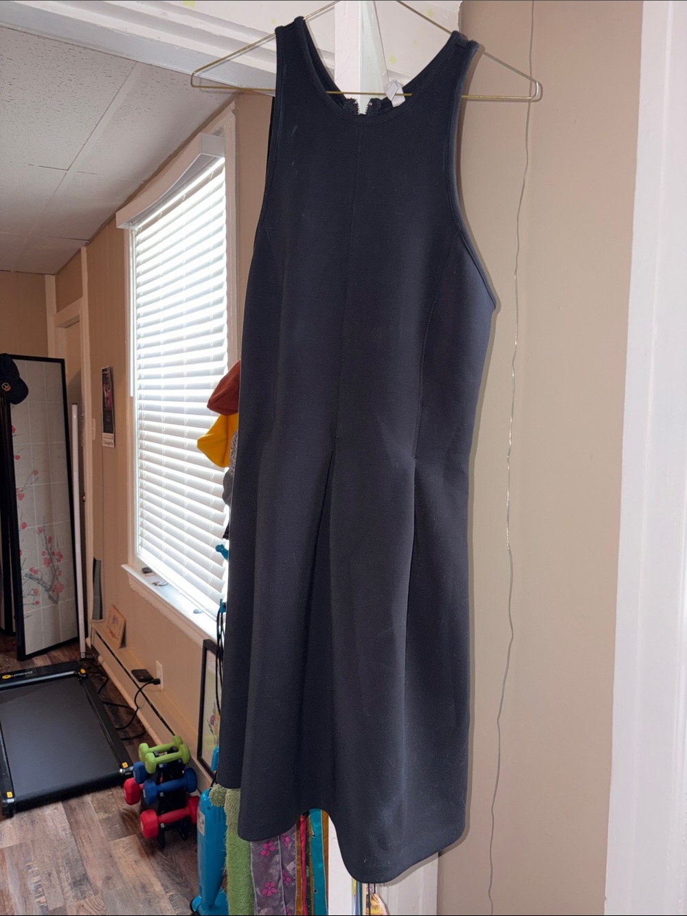 Athleta Black Sleeveless Midi Dress
